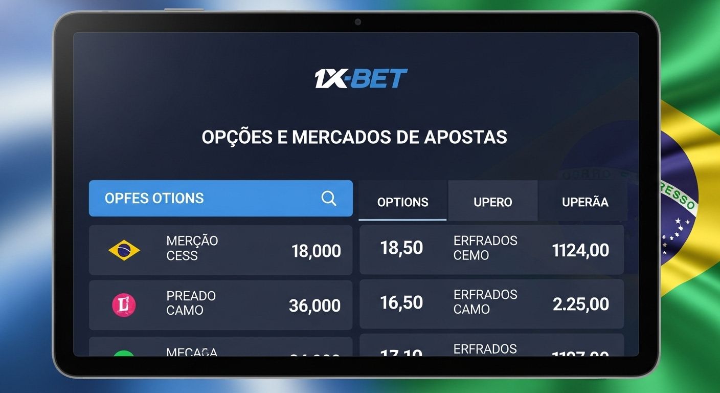 Opções e mercados de apostas aposta em sorte 1xbet