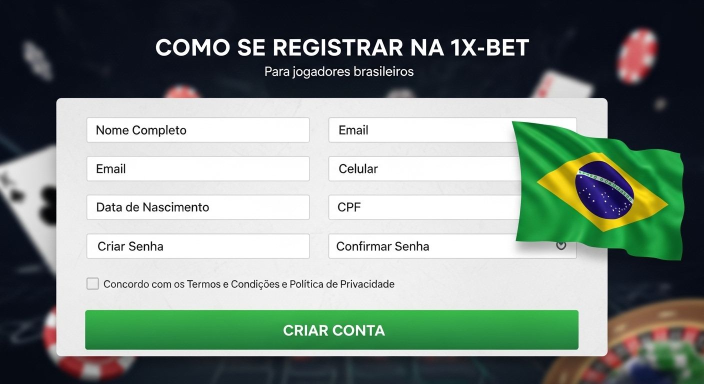 Como se inscrever 1xbet registo